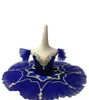 Stage Wear Royal Blue Velvet Leotard Design Ballet Tutu Skirt For Girls Professional Adult And Childer. TUTU-14