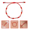 Bracelets de charme manuel sept nœuds Bracelet Bracelet Miss Beads For Women Red Rope (Polyester)