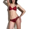 Set di reggiseni Set di reggiseni sexy di moda Set di biancheria intima di pizzo push up a V profonda per donne e slip