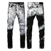 Heren jeans paarse jeans denim broek paarse jeans Jean herenbroek recht ontwerp retro streetwear PAARSE merk jeans broek