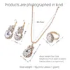 Chains Women's Boastful White Oval Crystal Trinitite With Lantern Chain Jewelry 4 Necklaces Earrings Ring Claw Set