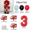 Party Decoration 1Set Vehicle Balloons Mini Cars Foil Balloon Fire Truck Train Theme Birthday Decorations Kids Baby Shower Air Globos