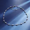 Pendentifs TBCYD 3/4/5mm D couleur Moissanite collier ras du cou pour les femmes S925 argent coupe ronde diamant bulle cou chaîne fête bijoux cadeaux