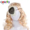 Cospty Women Halloween Carnival Party Costume Vintage Steampunk Key Lace PU Leather Pirate Eye Patch Gothic Lolita Accessories1272w