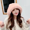 Beanies 2024 Wome Earmuffs를위한 Pompom Winter Hats Ear-Uppapped 모자가 늘어선 소녀 니트 본넷 귀여운 숙녀 귀 뚜껑