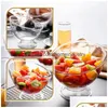 Servis uppsättningar diagonal sallad skål glass tillbehör Delikat dessert Nudel Trifle PP Hushållsutbudsleverans DHTFE