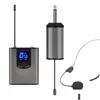 Mikrofonlar UHF Taşınabilir kablosuz kulaklık/ Lavalier yaka mikrofon Bodypack vericisi ve alıcı 1/4 inç çıkış canlı damla OTLKG