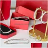 Pulseira colar marca moda jóias conjunto para mulheres banhado a ouro Rive Steam Punk Party Clash Design Brincos Ring2206 Drop Deliver Dhxjz
