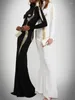 Повседневные платья, женское черное платье с длинными рукавами и принтом, женская осенняя водолазка для вечеринок, элегантное винтажное облегающее платье, Vestidos