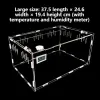 Terrario Reptile Acrilic Rettile Contenitore magnetico Reptile Acrile Cage Acrile Acrilico Basella di allevamento con termometro e insetto Baschetta