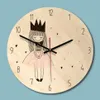나무 인쇄 그림 벽 시계 사랑스러운 소녀 reloj de pared childrens 방 환경 조용한 호 로제 Y200109330Q
