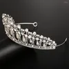 Pinces à cheveux baroques en perles de cristal, diadèmes de mariée, couronne Diana, strass, diadème de concours, bandeau de mariée, accessoires de mariage, diadème de Noiva