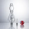 Healthy Cigarette CSYC NC060 Colorful Concentrate Glass Water Bongs Smoking Pipes 510 Quartz Ceramic Titanium Nail Triple Recycle Perc Water Pipe