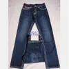 Mens True Jeans Long Trousers grov linje superreligion jeans kläder man avslappnad blyerts blå svart denim byxor m2918