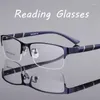 Sunglasses TR90 Reading Glasses For Men Anti-blue Light Presbyopia Eyeglasses Men's Business Half Frame Far Sight Eyewear Diopter 0 To 4.0