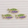 Uroki 10pcs 24x12 mm urocze emaliowane ryby do biżuterii Making Kolczyki DIY Naszyjniki Naszyjniki ręcznie robione bransoletki