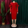 Vestidos casuais moda renda retalhos bodycon midi vestido mulheres puff manga longa cintura alta sexy magro ol trabalho noite festa vestidos