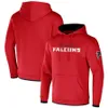 Atlanta''Falcons''Men Black Color Block Fleece Performance Pullover Full-Zip Hoodie