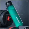 Vattenflaskor uzspace flaska hög kostnad PRESTERA BORTABLE LEAK-SOURT Outdoor Tour Sport Shaker Drink Tritan Plastic 500/1000ml Drop Dhytf