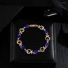 Charme Pulseiras 4 Cores Linda Pulseira Para Mulheres Coloridas Cristal Austríaco Moda Coração Corrente Feminina Presentes Atacado 2024