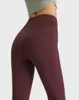 Lu-L204 Groove Fitness Leggings Gym Women Yoga Pants Elastic Wide Leg Flare Leggings High Waist Thin Summer Flare Pant