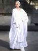 Ethnische Kleidung Ramadan Eid Djellaba Anzüge Abaya Dubai Zwei Stücke Dickere Muslimische Sets Kleid Türkei Islam Abayas Mit Gürtel WY1291