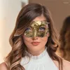 Parti Malzemeleri Vintage Cosplay Mask Steampunk Phantom Masquerade Ball Yarım Yüz Erkekler Punk Kostümü Cadılar Bayramı Cos Maskeler Sahne