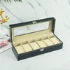 6 Slots Watch Box Watch Accessories Watch Display Case Storage Box Holder PU Leathe Watches Organizer Storage Box Jewelry Box 240123