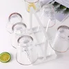 Rangement de cuisine Ins support de verre fer égouttoir d'eau Portable lunettes organisateur étagère avec plateau de séchage