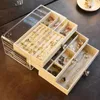 Dekorativa plattor smycken Display Case Wear Resistant Bekväm touch Fadeless Wood Organizer för sovrummet