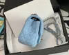 Designer-Tasche Neueste Flap Bag Vintage Coco Handtasche Tasche Denim Silber Kette Hardware Damen Luxus Messenger Bag Einkaufstasche Designer-Geldbörse 25 cm