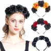Party Supplies Halloween Flower Hair Hoop Women Day Of The Dead Spider Crown Headband Cosplay Headpiece Accessories