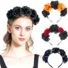 Articoli per feste Fiore di Halloween Cerchio per capelli Donna Giorno dei morti Corona di ragno Fascia per capelli Accessori per copricapo cosplay