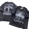 Herr t-shirts Saint Michael The Silence of Satan Vintage kortärmad VTG High Street Aged Washed T-shirt för män