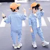 Set di abbigliamento Ragazzi Set Bambini Primavera Autunno Abito di jeans Manica lunga Abiti per bambini Per vestiti per neonati 4 6 8 10 12 anni