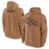 Camiseta Denver''Broncos''Brown Homens Mulheres Juventude 2023 Salute To Service Club Pullover Hoodie