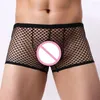 Onderbroeken Mannen Visnet Ondergoed Transparant Sexy Comfortabel Slipje Homo's Kleding Sissy Mannelijke Intieme Lingerie