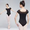 Abbigliamento da palcoscenico Body da balletto per donna Costume da ginnastica in pizzo Tuta da ballo Allenamento quotidiano Ballerina