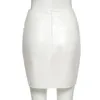 Faldas de cintura alta de cuero Pu para mujer, minifalda ajustada a la cadera, ropa de calle Punk, otoño e invierno, 2024
