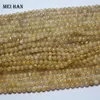 Meihan – pierres précieuses en vrac, Quartz rutilé doré naturel, perles rondes lisses pour la fabrication de bijoux, Design à la mode