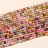 Loose Gemstones 5A Natural Ice Candy Color Tourmaline Beads 3mm Spacer Tiny Bead For Jewelry Making Diy Bracelet Necklace Accessory