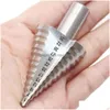 Drill Bits New 13 Step Cone Drill Bits Hole Cutter Bit Set 5-35 Mm Fluted Edges Hss Reamer Triangle Shank Wood Metal Drilling Drop Del Dhyv4