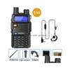 Walkie talkie baofeng uv5r 8w true high power 85w powerf lång räckvidd 16 km dubbelt band tvåvägs radio cb bärbar jakt 230713 drop del dhzrp