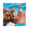 Bangle Acero Inoxidável Joyeria Mujer Bohemian Boho Shell Cowries Pulseira Bijoux Acier Inoxydable Femme Bangles para Mulheres Bangle Dro Dhh3Z