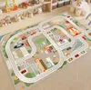 Baby mattor Playmats Kids Parking Traffic Play Golv Mat Boy Car Cartoon Road Track Mattan Uppföljning Drop Delivery OT1VR