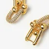 Beautoday arring Women 18K Gold Plated Brass Zircon Metal Belet Vachette Clasp Ladies Jewelry Exclydory Handmade 93522 240123