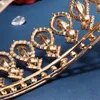 Fermagli per capelli Tiara nuziale Barocco Marquise Strass Corona rotonda Accessori per abiti da sposa