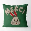 Oreiller mignon dessin animé Animal drôle ours lapin couverture carrée jeter Kussenhoes 50 étui décor