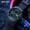 Zegarek 2024 marka SANDA MARTIAR WARTORTY WATCHES MĘŻCZYZN DUAL DISPROT WODY ELEKTRONICZNY RELOGIO MASCULINO 6082