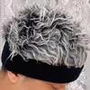 Boll Caps Creative Funny Men's Simulated Hip-Hop Wig Hat Retro andningsbar trend Brimlös cosplay rollspelande festdekoration